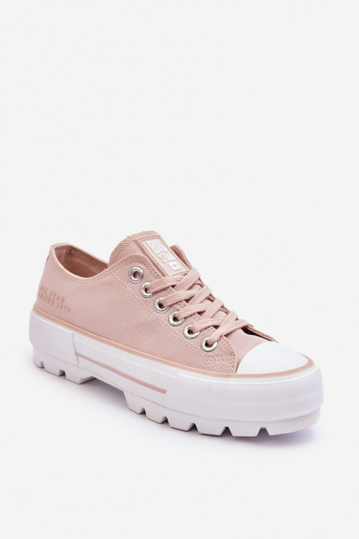Fabric Platform Sneakers Big Star LL274151 Nude Fabric Platform Sneakers Big Star LL274151 Nude