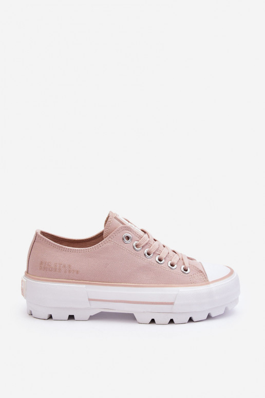 Fabric Platform Sneakers Big Star LL274151 Nude Fabric Platform Sneakers Big Star LL274151 Nude