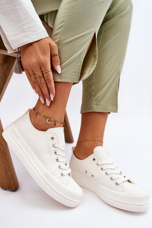 Big Star Low Lace-up Sneakers LL274968 White Big Star Low Lace-up Sneakers LL274968 White