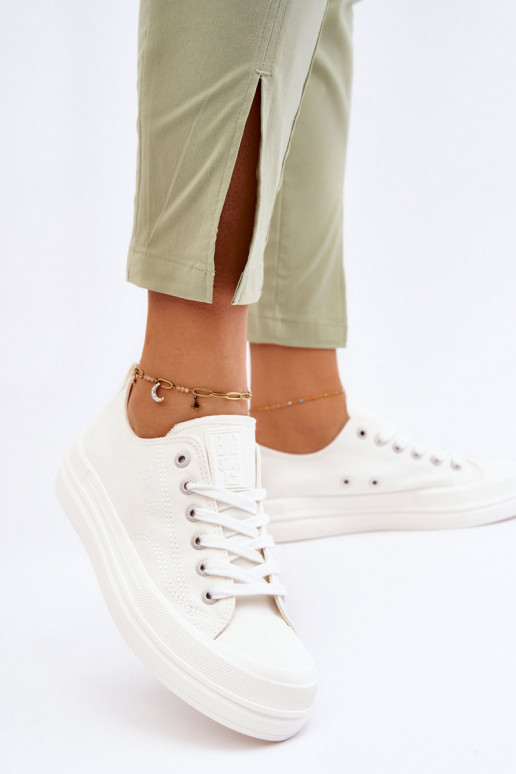Big Star Low Lace-up Sneakers LL274968 White Big Star Low Lace-up Sneakers LL274968 White