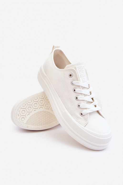 Big Star Low Lace-up Sneakers LL274968 White Big Star Low Lace-up Sneakers LL274968 White