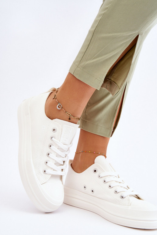 Big Star Low Lace-up Sneakers LL274968 White Big Star Low Lace-up Sneakers LL274968 White