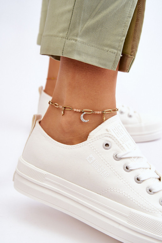 Big Star Low Lace-up Sneakers LL274968 White Big Star Low Lace-up Sneakers LL274968 White