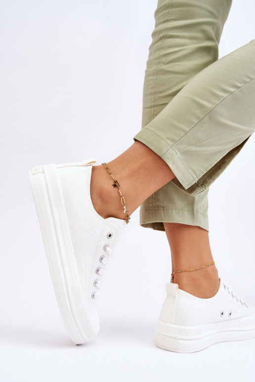 Big Star Low Lace-up Sneakers LL274968 White Big Star Low Lace-up Sneakers LL274968 White