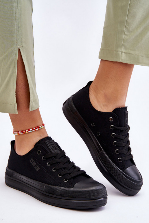 Big Star Low Lace-up Sneakers LL274967 Black Big Star Low Lace-up Sneakers LL274967 Black