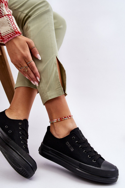 Big Star Low Lace-up Sneakers LL274967 Black Big Star Low Lace-up Sneakers LL274967 Black