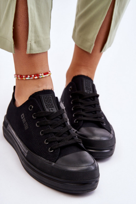 Big Star Low Lace-up Sneakers LL274967 Black Big Star Low Lace-up Sneakers LL274967 Black