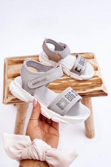 Children's Velcro Sandals Big Star LL374194 Silver 2