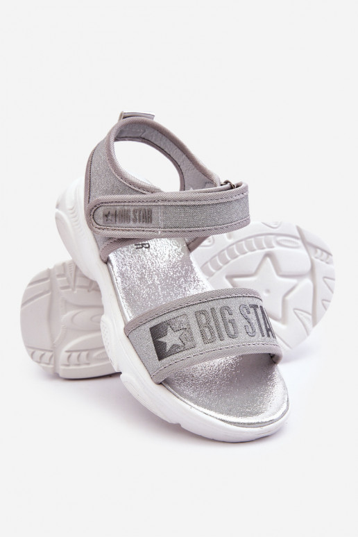 Children's Velcro Sandals Big Star LL374194 Silver