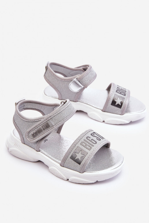 Children's Velcro Sandals Big Star LL374194 Silver