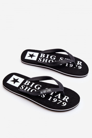 Men's Light Flip Flops Big Star LL174444 Black 2