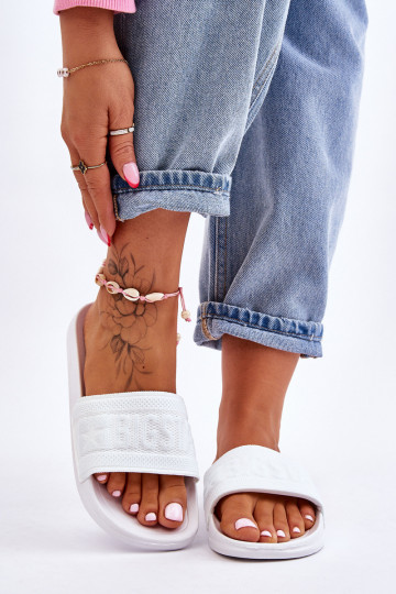 Women's Fashionable Big Star Slippers LL274A159 White 2