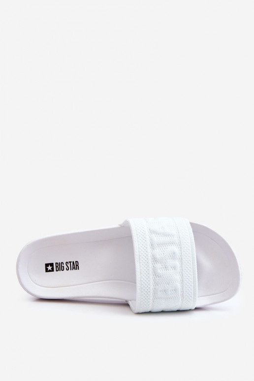 Women's Fashionable Big Star Slippers LL274A159 White Women's Fashionable Big Star Slippers LL274A159 White