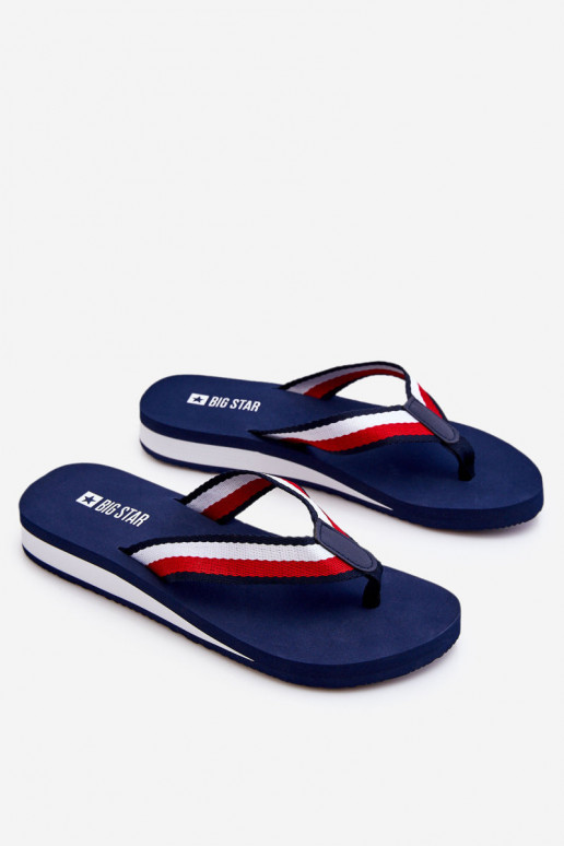Women's Big Star Platform Flip Flops LL274779 Navy Blue Women's Big Star Platform Flip Flops LL274779 Navy Blue