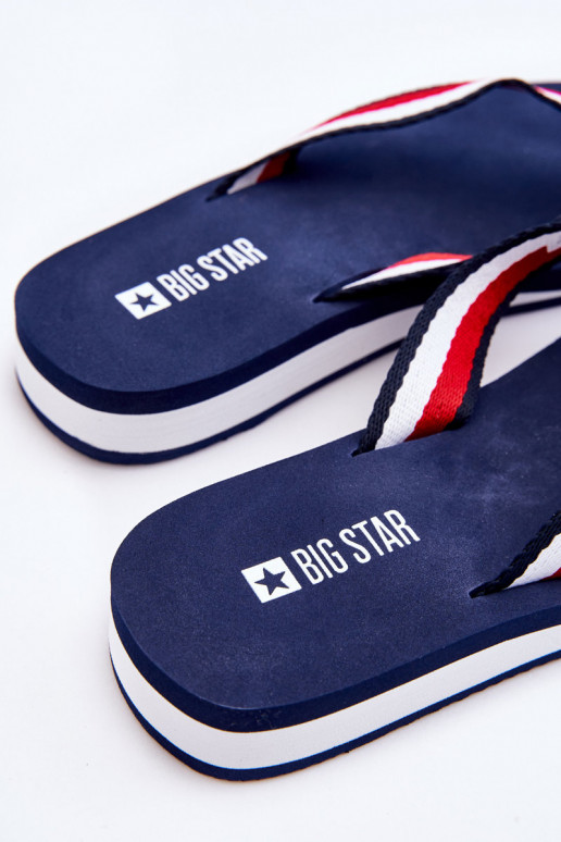 Women's Big Star Platform Flip Flops LL274779 Navy Blue Women's Big Star Platform Flip Flops LL274779 Navy Blue