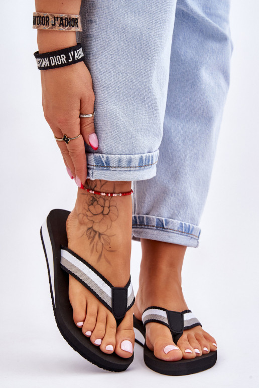 Women's Big Star Platform Flip Flops LL274781 Black Women's Big Star Platform Flip Flops LL274781 Black