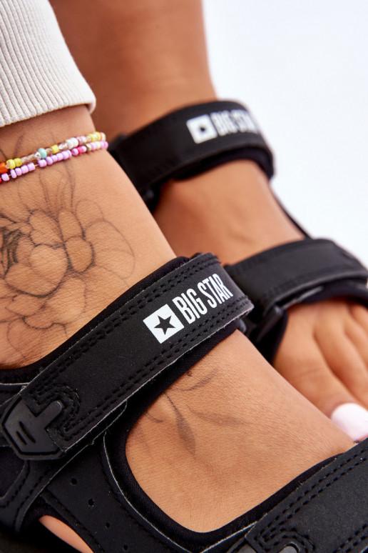 Women's Sport Platform Sandals Big Star LL274789 Black Women's Sport Platform Sandals Big Star LL274789 Black