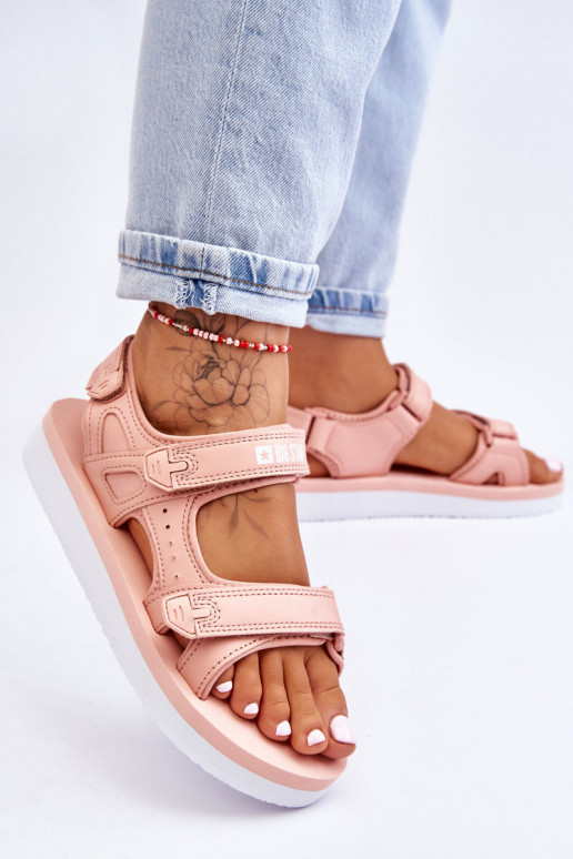 Women's Sport Platform Sandals Big Star LL274788 Pink Women's Sport Platform Sandals Big Star LL274788 Pink