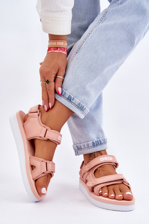 Women's Sport Platform Sandals Big Star LL274788 Pink Women's Sport Platform Sandals Big Star LL274788 Pink