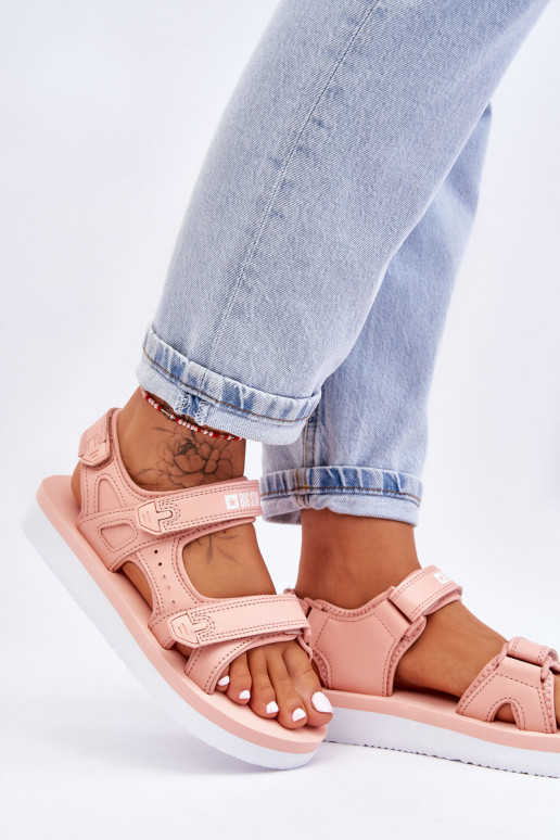 Women's Sport Platform Sandals Big Star LL274788 Pink Women's Sport Platform Sandals Big Star LL274788 Pink