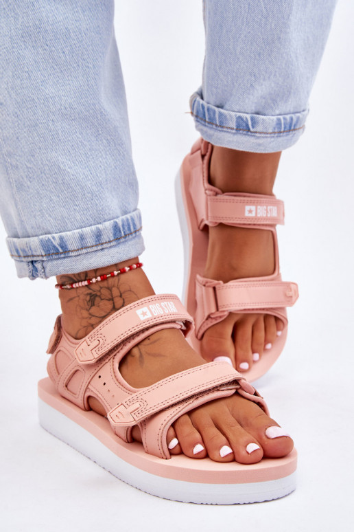 Women's Sport Platform Sandals Big Star LL274788 Pink Women's Sport Platform Sandals Big Star LL274788 Pink