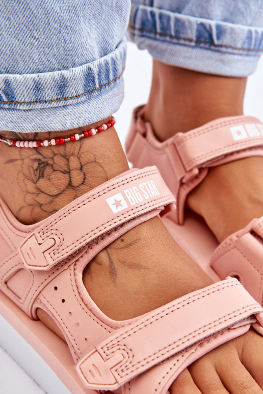 Women's Sport Platform Sandals Big Star LL274788 Pink Women's Sport Platform Sandals Big Star LL274788 Pink