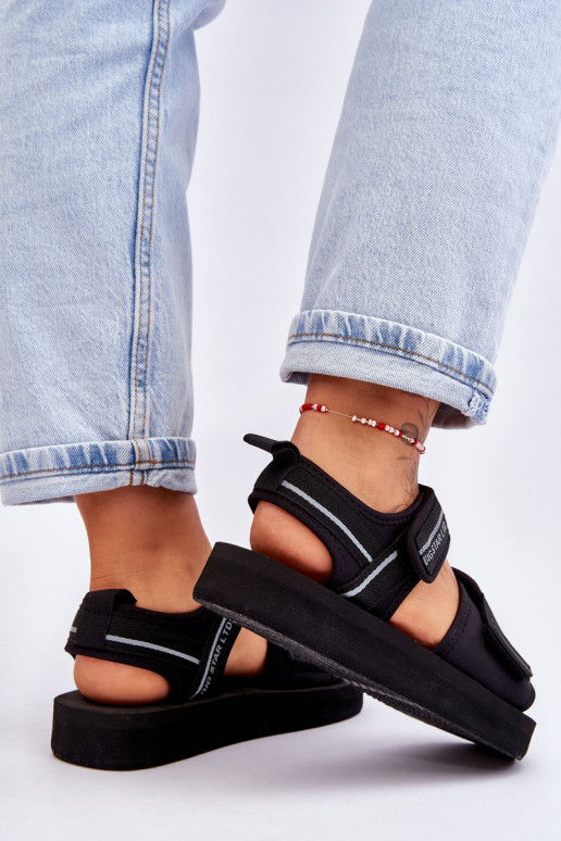 Women's Velcro Sandals Big Star LL274784 Black