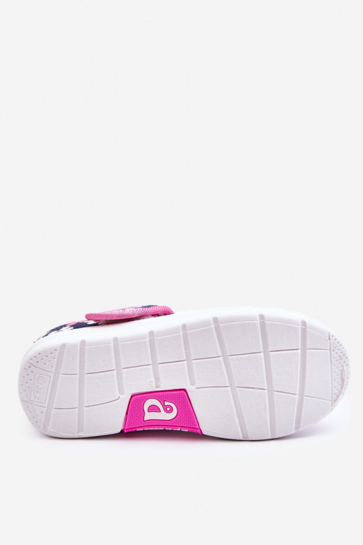 Children's ballerinas in flowers navy blue-pink Noah Children's ballerinas in flowers navy blue-pink Noah