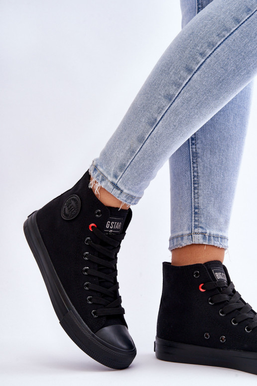 Women's Classic High Sneakers Big Star T274033 Black