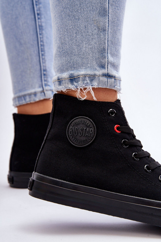 Women's Classic High Sneakers Big Star T274033 Black