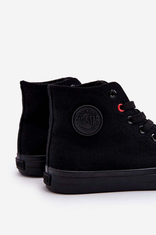 Women's Classic High Sneakers Big Star T274033 Black