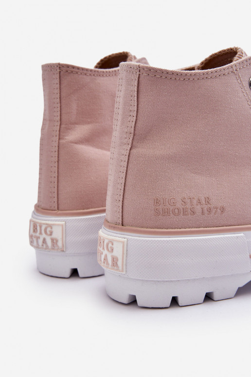 High Fabric Platform Sneakers Big Star LL274157 Nude High Fabric Platform Sneakers Big Star LL274157 Nude