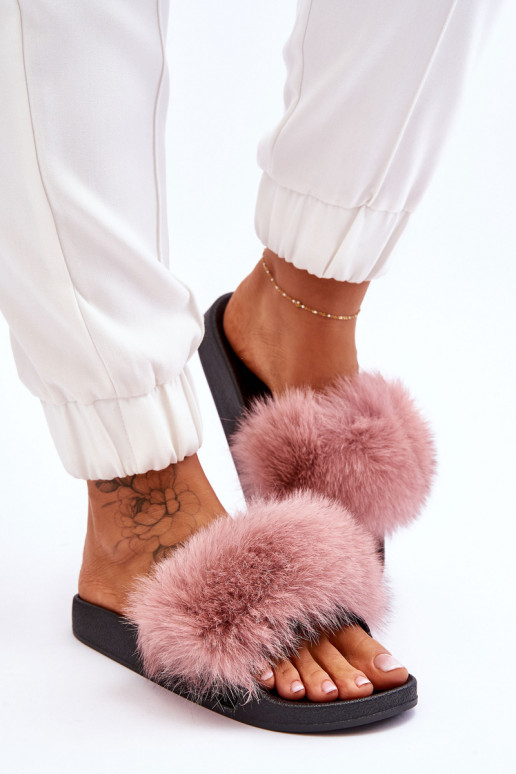 Women's Rubber Slippers With Fur Pink Lucrece Women's Rubber Slippers With Fur Pink Lucrece