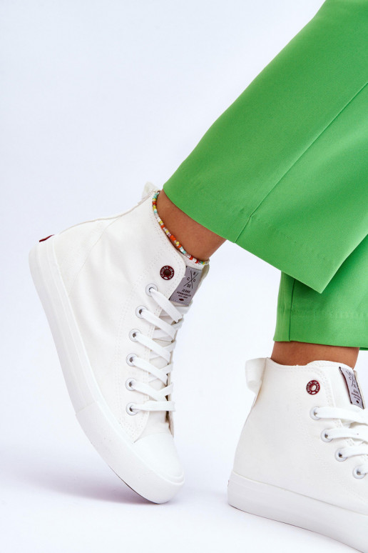 Women's Classic High Top Sneakers Cross Jeans LL2R4086C White Women's Classic High Top Sneakers Cross Jeans LL2R4086C White