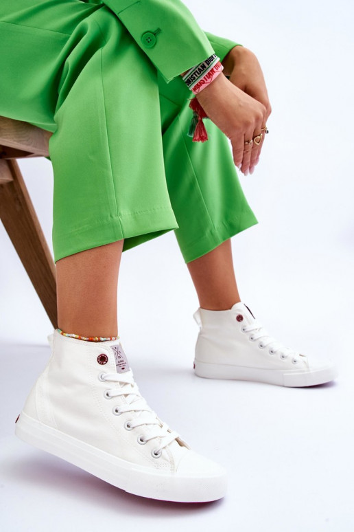 Women's Classic High Top Sneakers Cross Jeans LL2R4086C White Women's Classic High Top Sneakers Cross Jeans LL2R4086C White