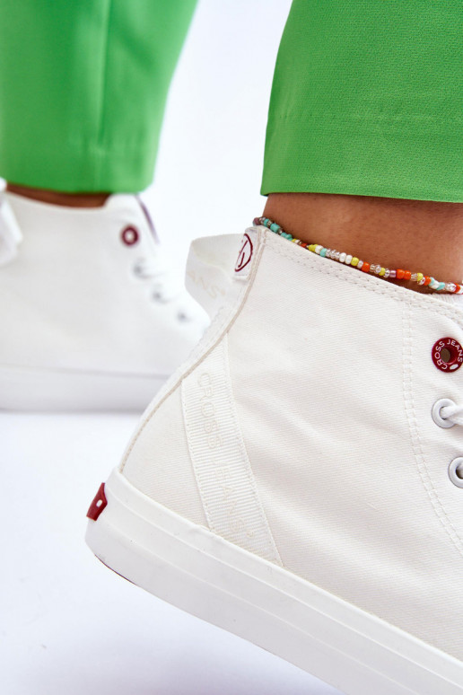 Women's Classic High Top Sneakers Cross Jeans LL2R4086C White Women's Classic High Top Sneakers Cross Jeans LL2R4086C White