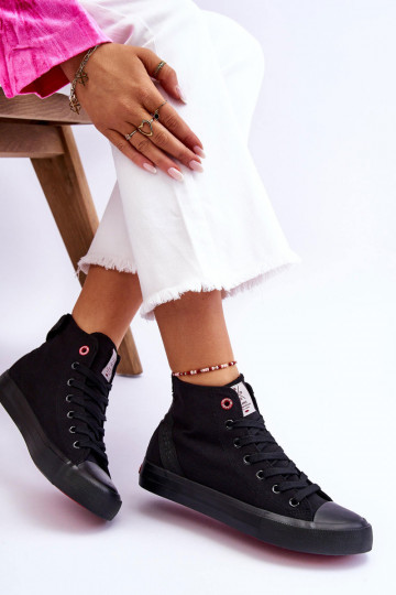 Women's Classic High Top Sneakers Cross Jeans LL2R4088C Black 2