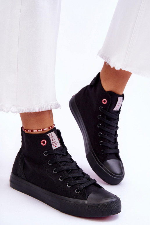 Women's Classic High Top Sneakers Cross Jeans LL2R4088C Black