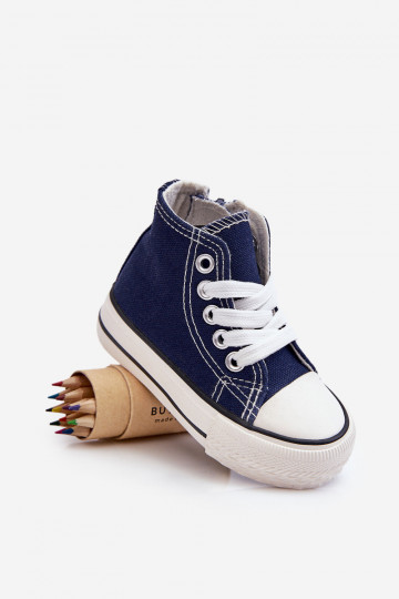 Children's High Sneakers navy blue Filemon 2
