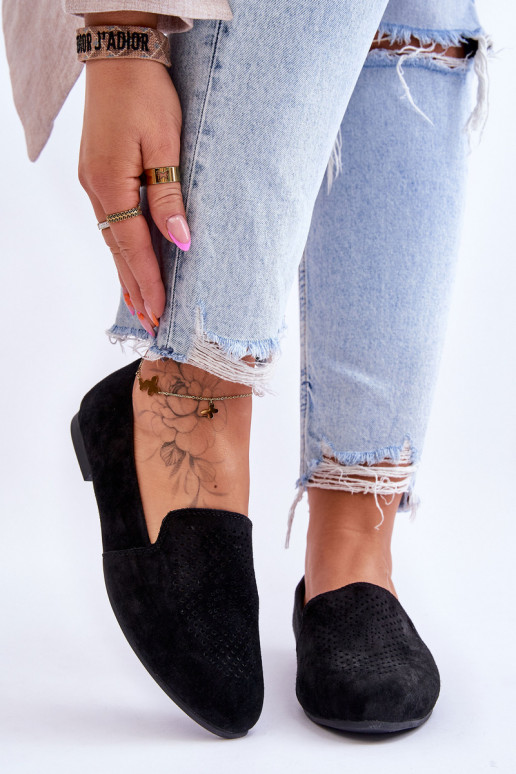 Suede Comfortable Loafers Black Giovana Suede Comfortable Loafers Black Giovana