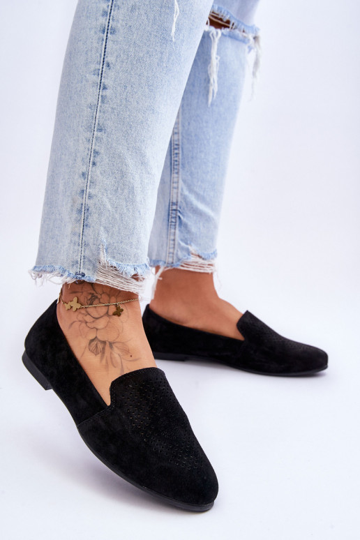 Suede Comfortable Loafers Black Giovana Suede Comfortable Loafers Black Giovana