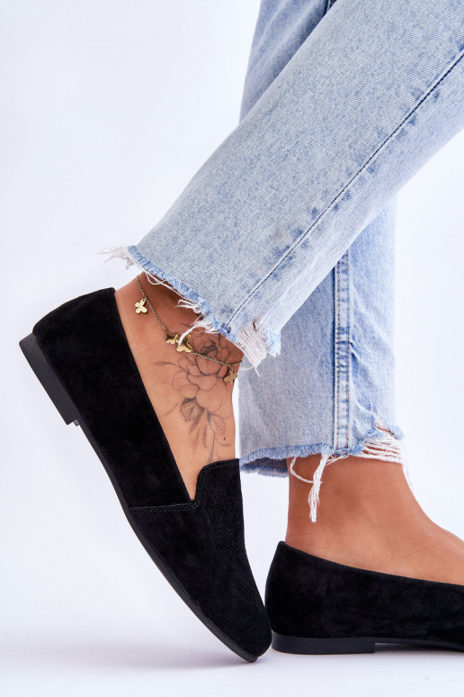 Suede Comfortable Loafers Black Giovana Suede Comfortable Loafers Black Giovana