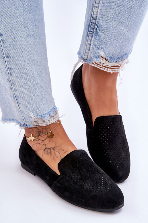 Suede Comfortable Loafers Black Giovana Suede Comfortable Loafers Black Giovana