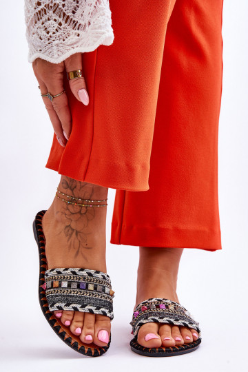 Women's Embellished Slippers Bellisa Black 2