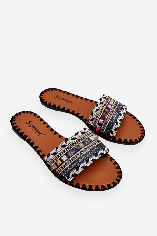 Women's Embellished Slippers Bellisa Black Women's Embellished Slippers Bellisa Black