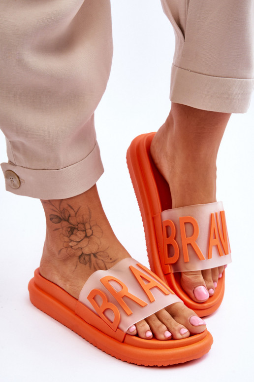 Women's Platform Slippers Orange Brave Women's Platform Slippers Orange Brave