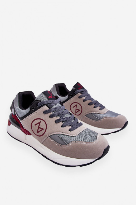 Men's Lace-Up Sports Shoes Gray And Black Stephen