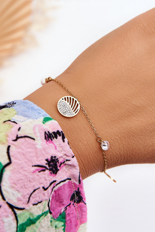 Women's Bracelet With Fashionable Pendants Gold Women's Bracelet With Fashionable Pendants Gold
