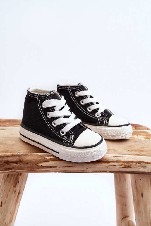 Children's High Sneakers Black Filemon