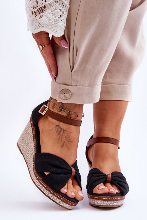 Women's Wedge Sandals Black Daphne Women's Wedge Sandals Black Daphne